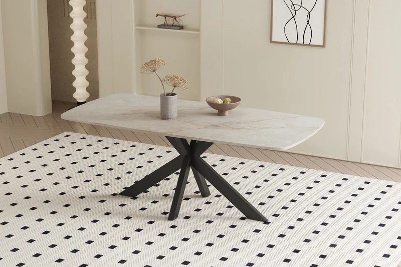 Table 'Apollo' 180 cm Ovale Danoise Pierre Brillant Shakespear Beige - 51928_6