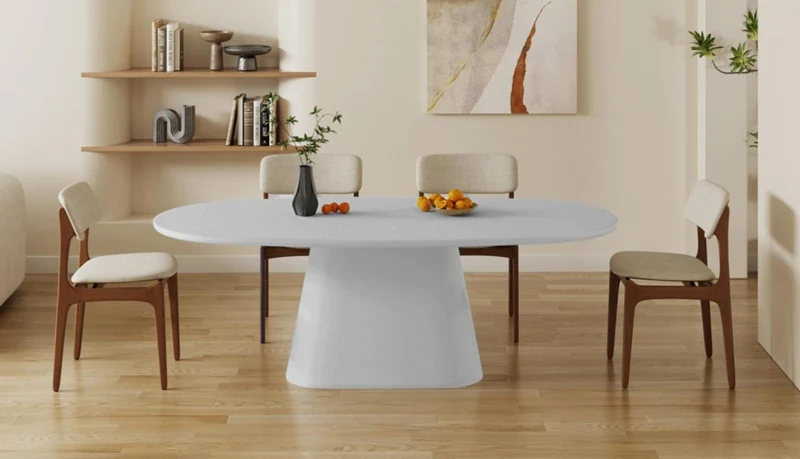 Table 'Tavira' 220 cm Ovale Ciment Ecru - 52000_3
