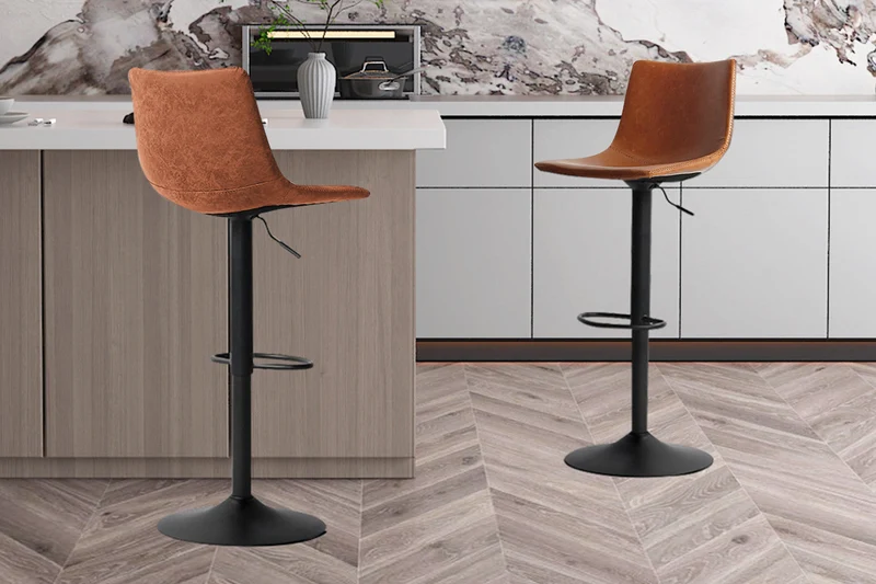 Tabouret de bar 'Trevi' PU Cognac - 5521_4
