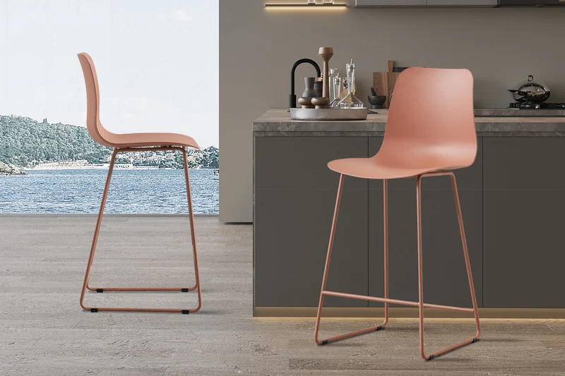 Chaise de comptoir 'Marie' PP Terracotta - 5550_1