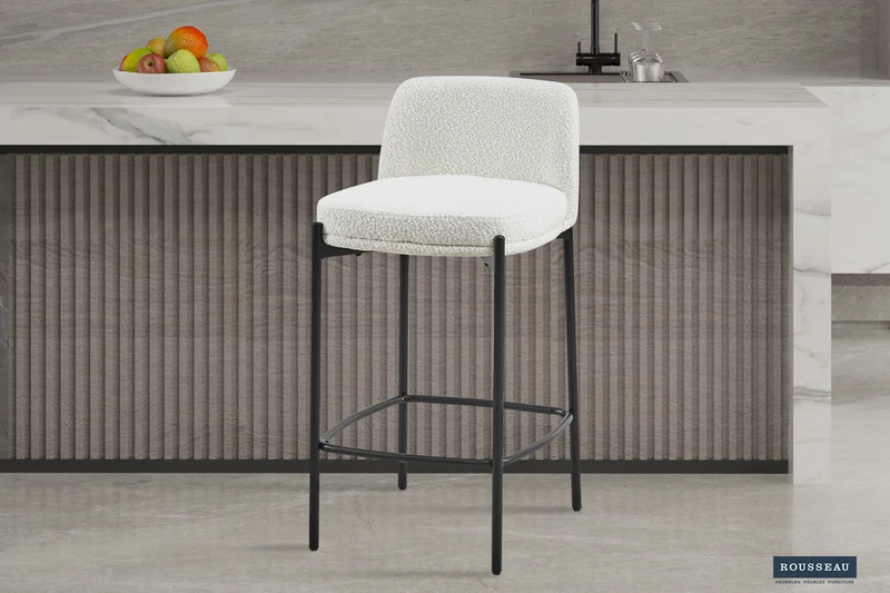 Chaise de comptoir 'Ella' Blanc - 5555_4