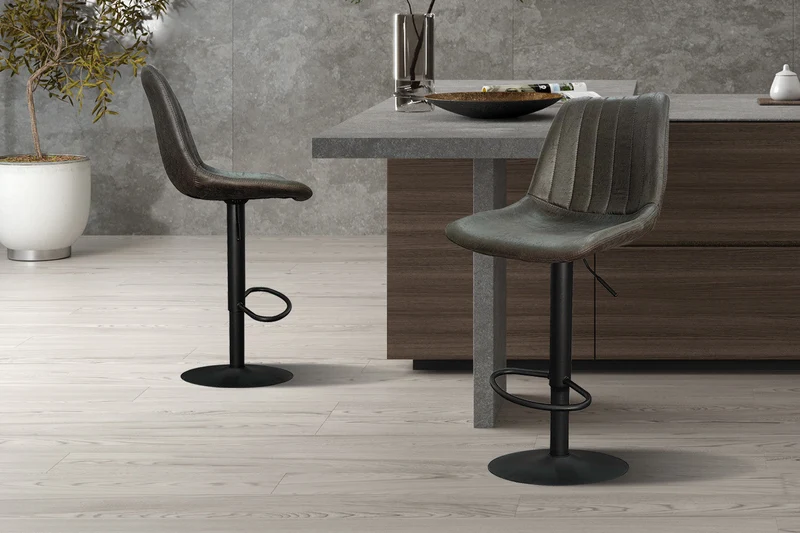 Tabouret de bar 'Barcelona' PU Ote Topper 05 Brun foncé - 5580_1
