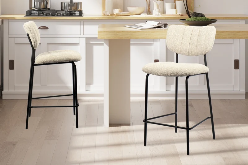 Chaise de comptoir 'Antura' Tissu Ote Lisa 110 Beige - 5635_2