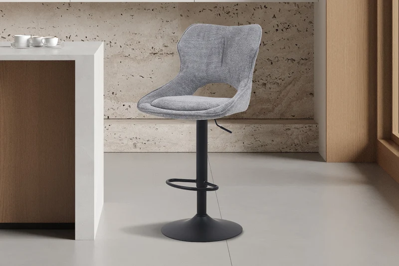 Chaise de bar 'Mori' Tissu Ote Share 456 Gris foncé - 5660_3