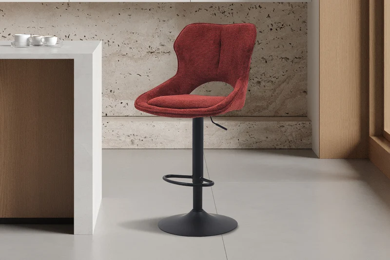 Chaise de bar 'Mori' Tissu Ote Share 230 Rouge - 5660_5