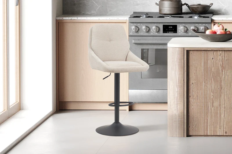Chaise de bar 'Sabine' Tissu Ote Sea 140 Pivotant Ecru - 5665_1