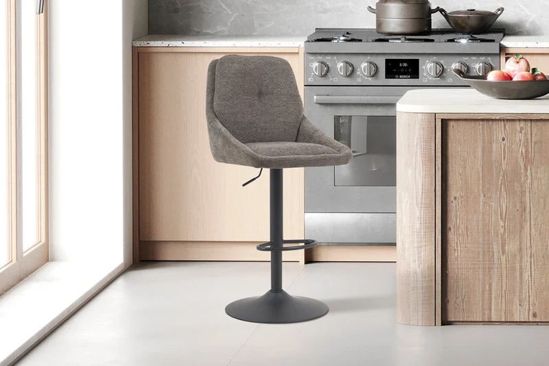 Chaise de bar 'Sabine' Tissu Ote Sea 456 Pivotant Gris - 5665_3
