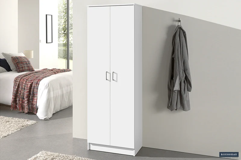 Armoire de rangement 'Ray' 2 portes et 4 étagères Wit - 6403_1