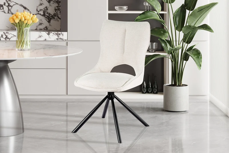 Chaise 'Mori' Pivotant à 0 Tissu Ote Share 101 Beige - 9230_1