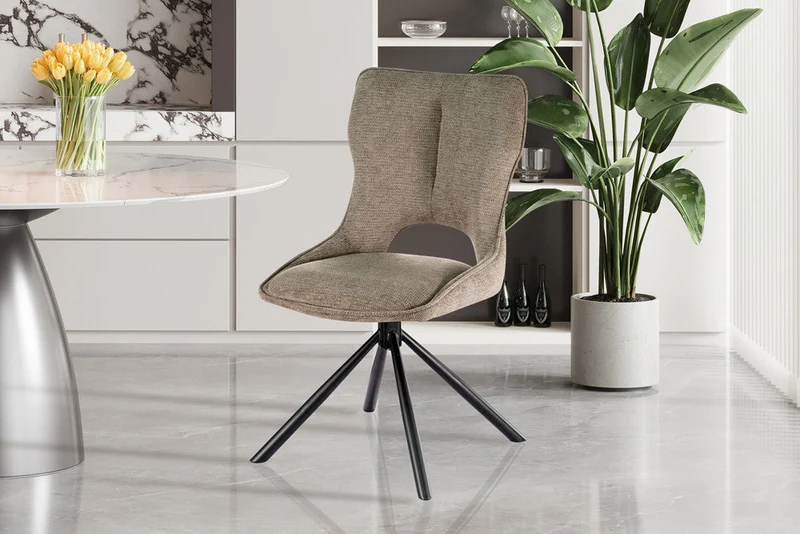 Chaise 'Mori' Pivotant à 0 Tissu Ote Share 400 Poivre - 9230_2