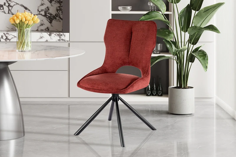 Chaise 'Mori' Pivotant à 0 Tissu Ote Share 230 Rouge - 9230_5