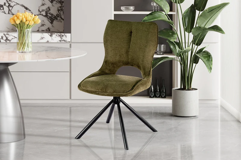Chaise 'Mori' Pivotant à 0 Tissu Ote Share 353 Vert - 9230_6