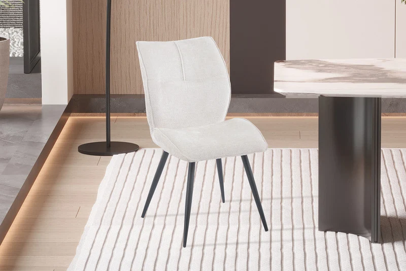 Chaise 'Faye' Tissu Davis Perfect Harmony 02 Ecru - 9235_1