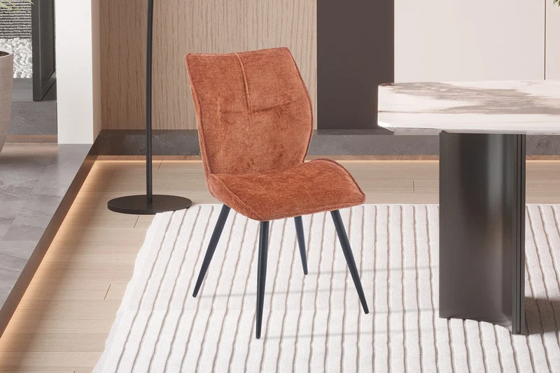 Chaise 'Faye' Tissu Davis Perfect Harmony 52 Rouille - 9235_6