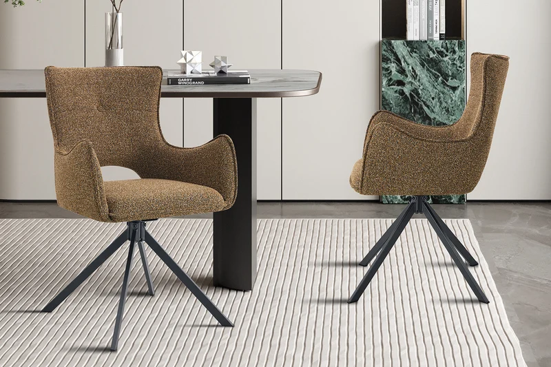 Chaise 'Billy' Pivotant à 0 Tissu Ote Harper 280 Rouille - 9240_3