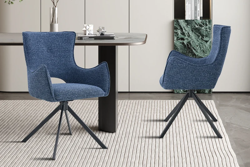 Chaise 'Billy' Pivotant à 0 Tissu Ote Harper 312 Bleu - 9240_6