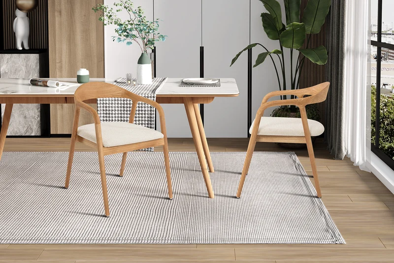 Chaise 'Claire' Frêne Naturel Tissu Ote Milan 103 Beige Monté - 9300_1