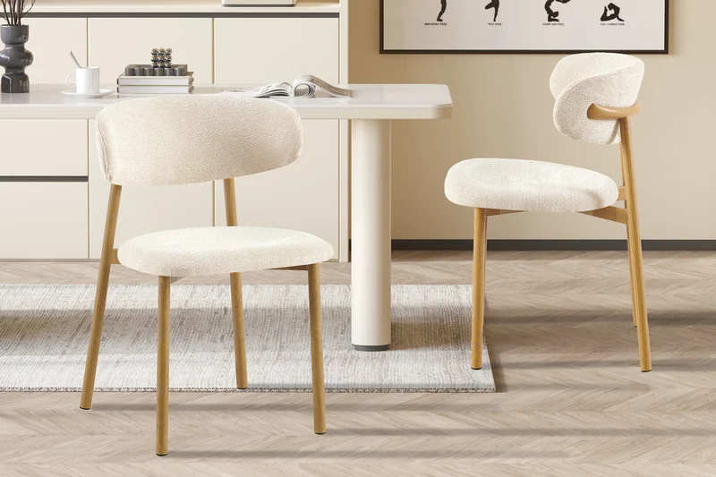 Chaise 'Coco' Naturel - Tissu Fabb Raven 24 Beige - 9303_1