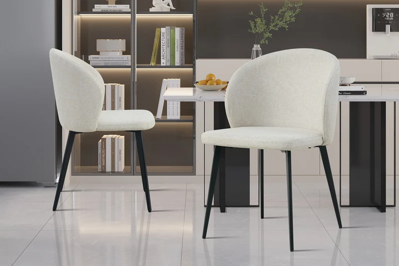 Chaise 'Toledo' Tissu Beige - 9450_1