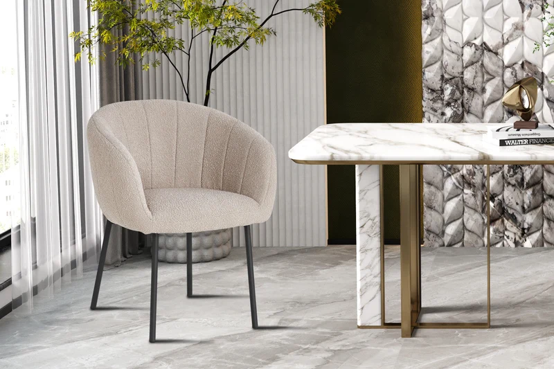 Chaise 'Sevilla' Bouclé Sable - 9455_10
