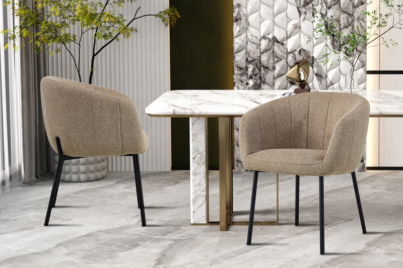 Chaise 'Sevilla' Tissu Sable - 9455_2
