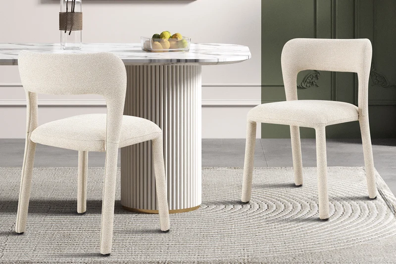 Chaise 'Elvas' Empilables Tissu Ote Sahara 112 Beige Monté - 9465_2