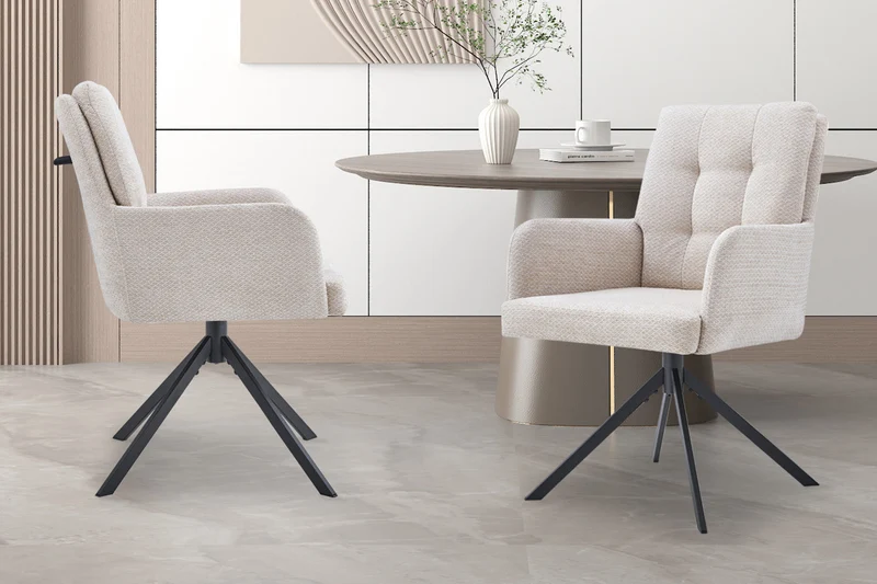 Chaise 'Granada' Pivotant à 0 Tissu Davis Bliss 75-03 Beige - 9480_2