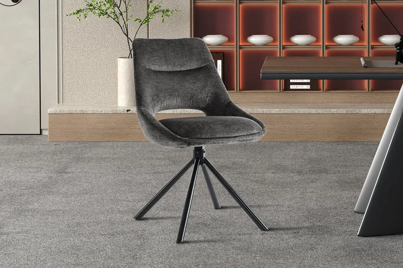 Chaise 'Dante' Tissu Gris - 9490_3