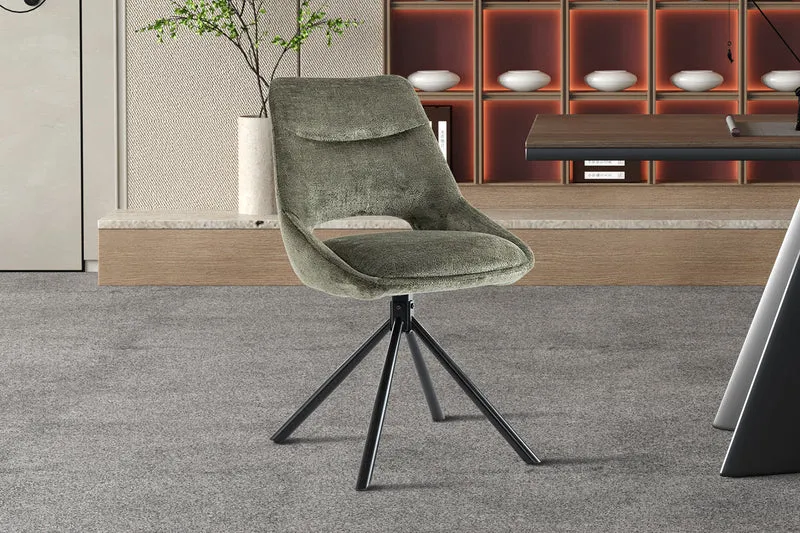 Chaise 'Dante' Tissu Vert - 9490_4