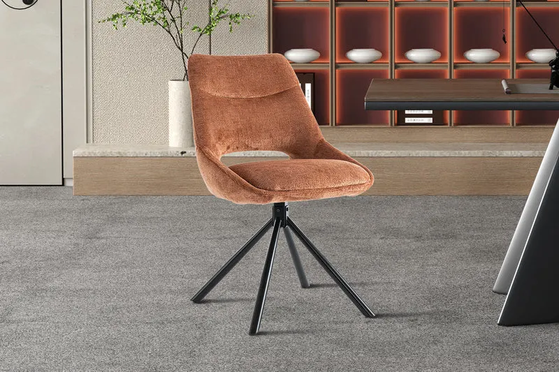 Chaise 'Dante' Tissu Rouille - 9490_5