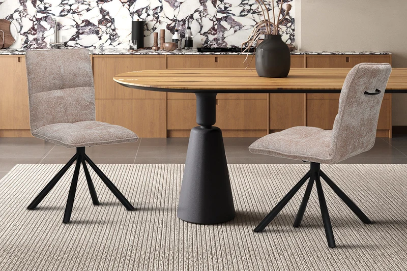 Chaise 'Jack' Pivotant à 0 Tissu Sable - 9495_1
