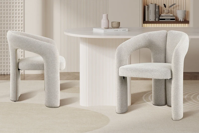 Chaise 'Beja' Tissu Ote Sahara 152 Ecru - 9500_1