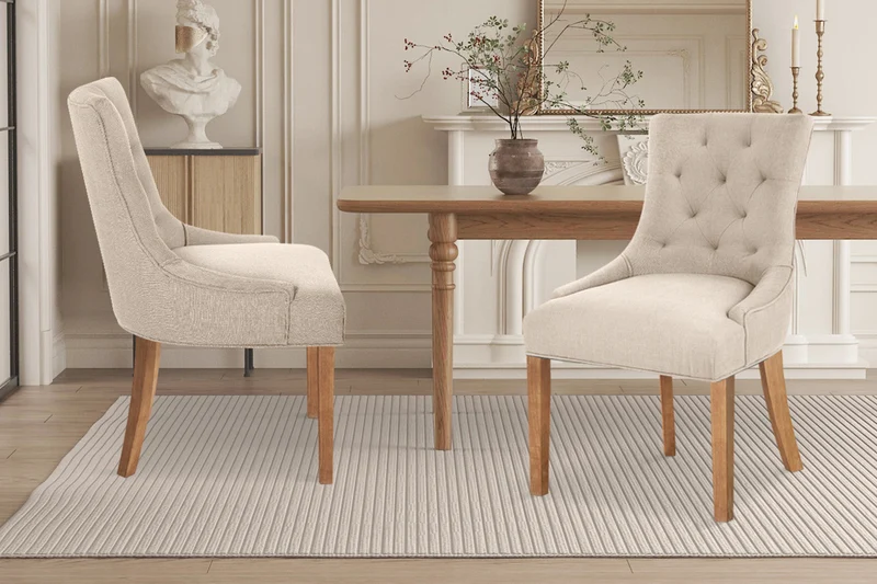 Chaise 'Fancy' Tissu Sable - 9690