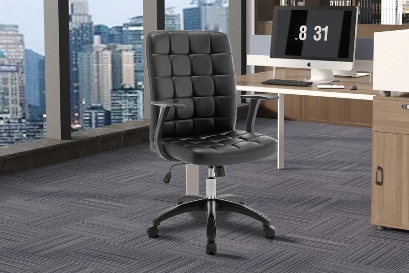 Chaise de bureau 'Luka' Noir PU - 9709_2