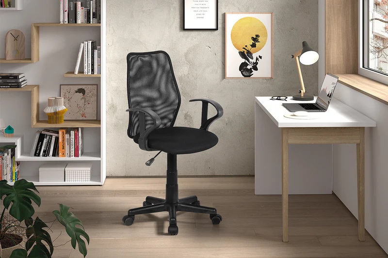 Chaise de bureau 'Job' Mesh Noir - 9710
