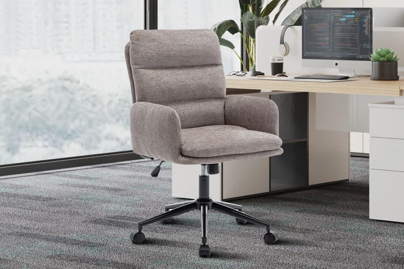 Chaise de bureau 'Aimé' Tissu Fabb Raven 30 Sable - 9719_2