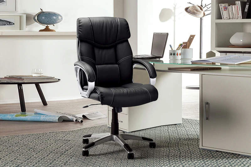 Chaise de bureau 'Dali' PU Noir - 9725_3