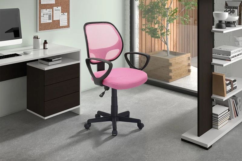 Chaise de bureau 'Hippa' Mesh Rose - 9741_5