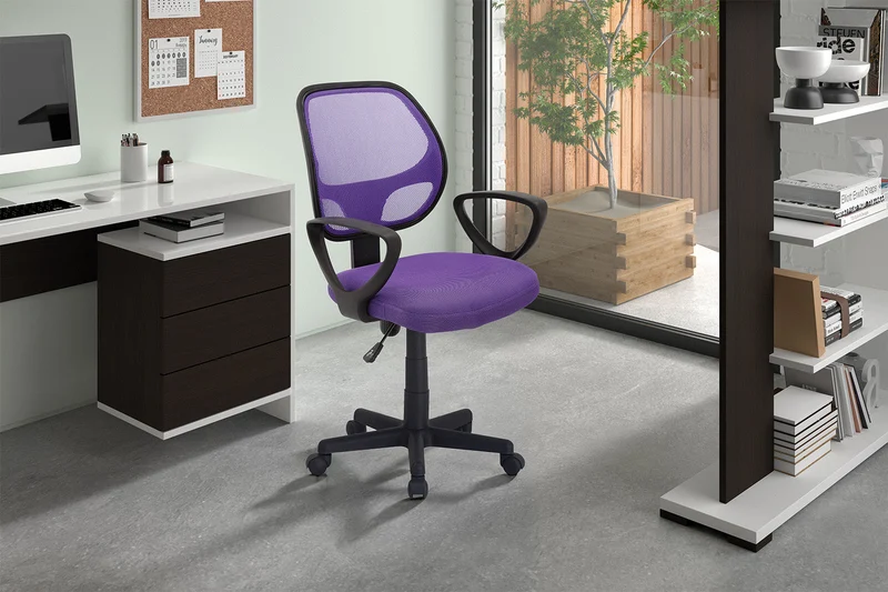 Chaise de bureau 'Hippa' Mesh Mauve - 9741_6