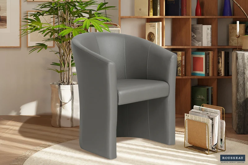 Fauteuil 'Charlie' PU Taupe - 9750_2