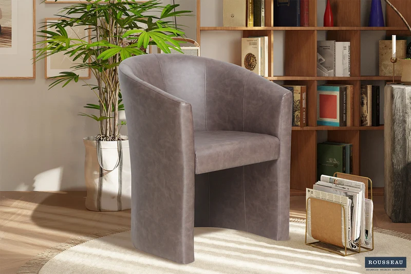 Fauteuil 'Charlie' Vintage PU Brun foncé - 9750_6