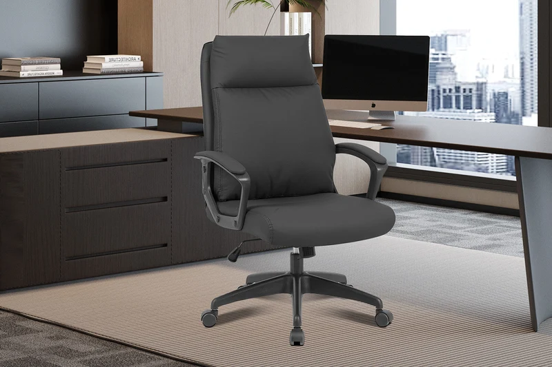 Chaise de bureau 'Samuel' PU nylon Noir - 9760_1