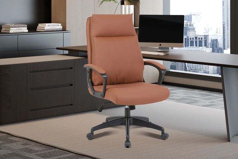 Chaise de bureau 'Samuel' PU nylon Cognac - 9760_3