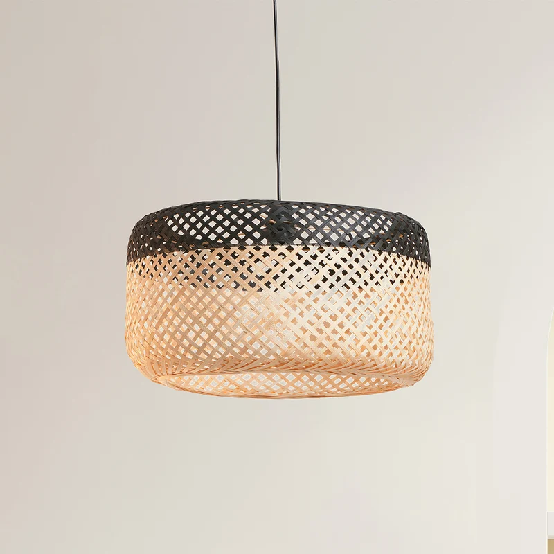 Suspension bambou bicolore - RONDE