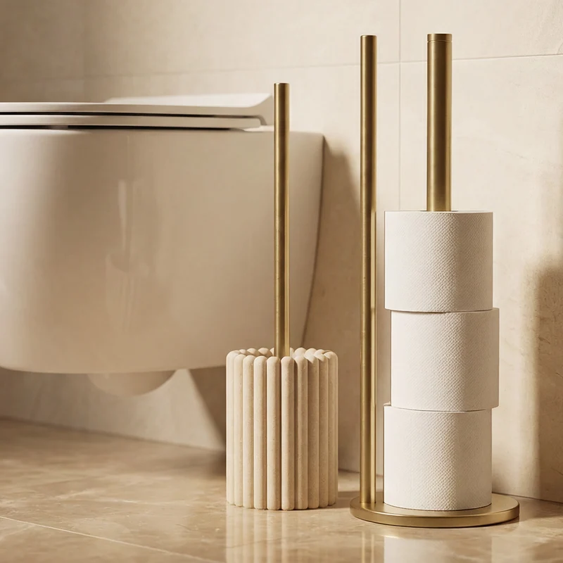 Brosse WC - Résine beige - LUGANO
