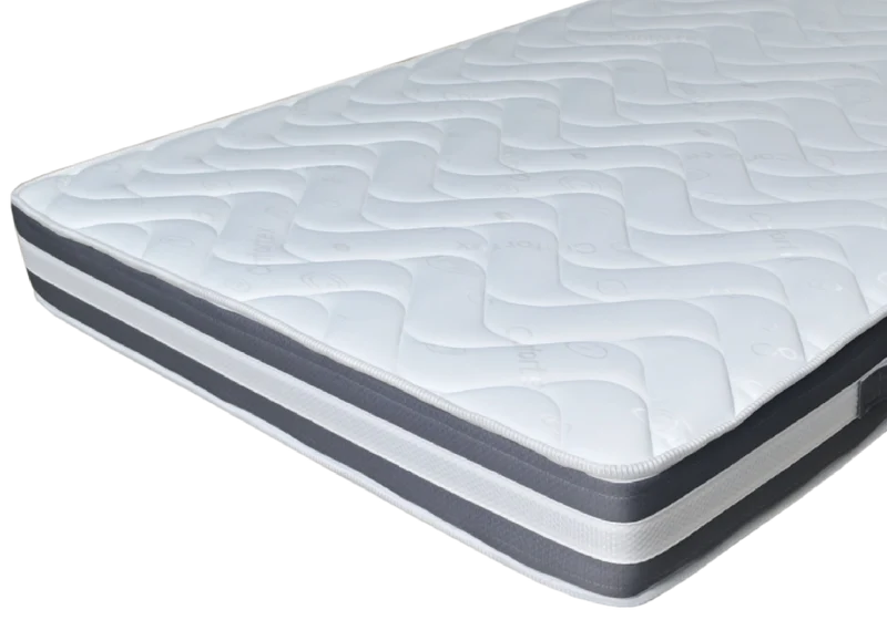 Matelas mousse confort aéré 20 cm - Perle