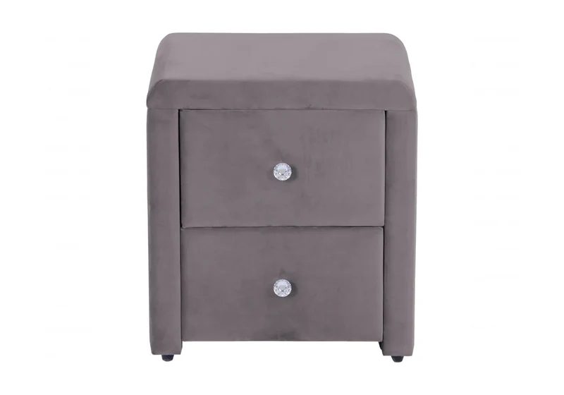 Table de chevet velours anthracite - Anis