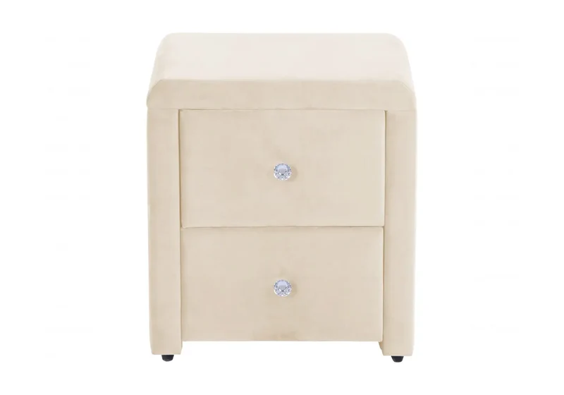 Table de chevet velours beige - Anis