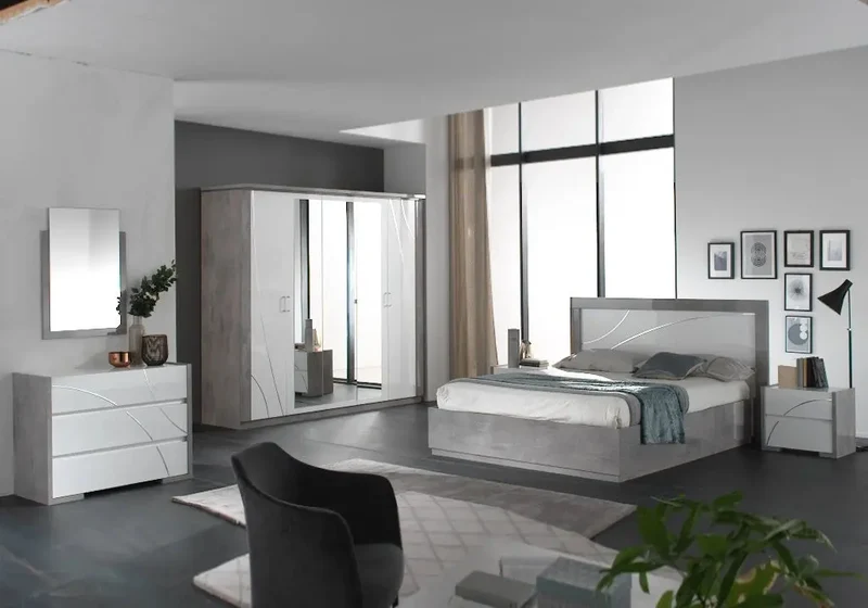 Chambre à coucher blanche MILANO
