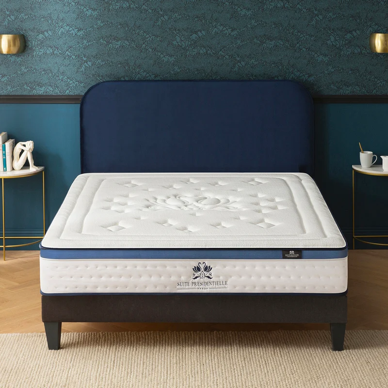 Ensemble Suite Présidentielle - Matelas mémoire de forme équilibré + Sommier - 28 cm d'épaisseur